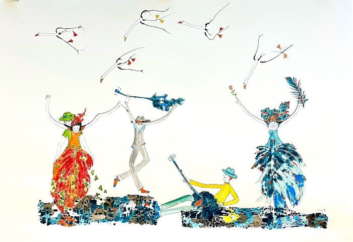 Last Watercolour Painting 70x 100cm Made At My Recent Exhibition