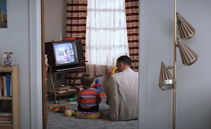 Forrest Gump meets his son in Forrest Gump (1994)