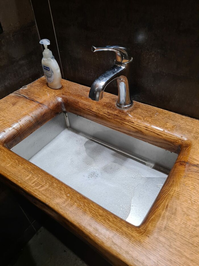 The Bathroom Sink In The Tavern On Pike In Seattle. Didn't Even Want To Look At All The Gunk Caked Under The Edges