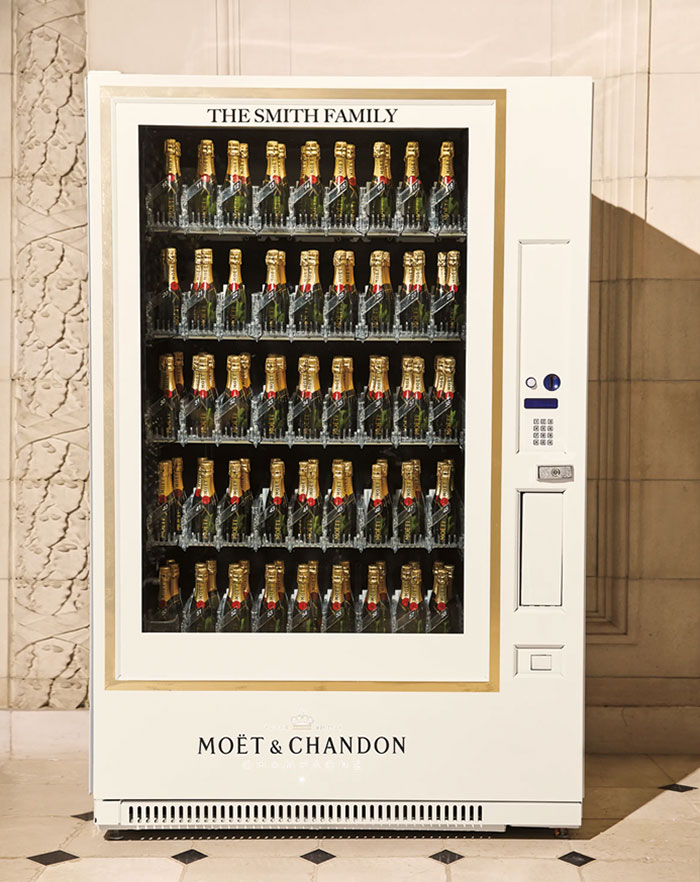 Champagne Vending Machine That Only Takes Coins