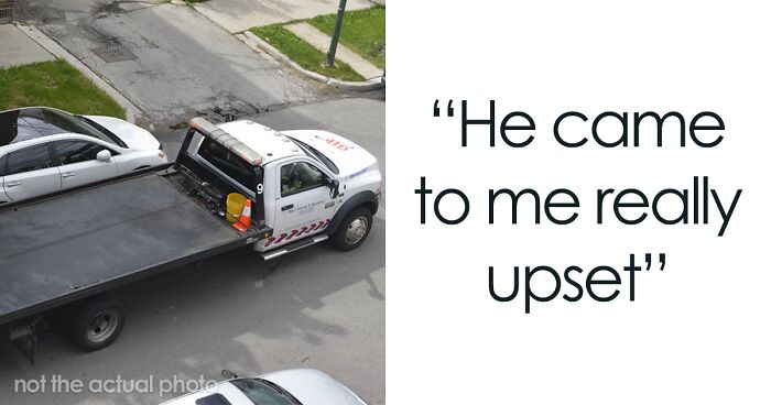 Person Has A Minivan That Was Blocking Their Driveway Towed, Decides To Play Dumb When They See How Rude The Owner Is When He Shows Up