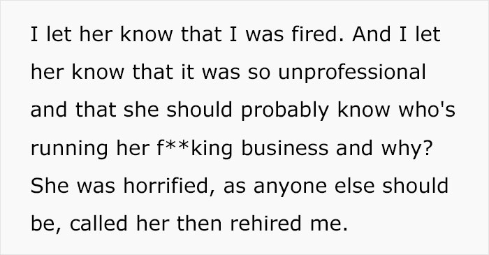 Fired Waitress Teaches Manager A Lesson By Exposing Her Unethical PTO Tactics To Owner, Gets Rehired