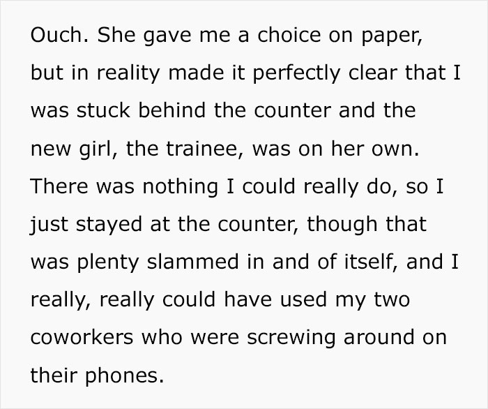 Manager Tells Waitress To Leave The New Girl Alone Or She'll Lose Her Tips While She Just Sits On Their Phones, Regrets It When Things Get Out Of Hand Manager Tells Waitress To Leave The New Girl Alone Or She'll Lose Her Tips While She Just Sits On Their Phones, Regrets It When Things Get Out Of Hand