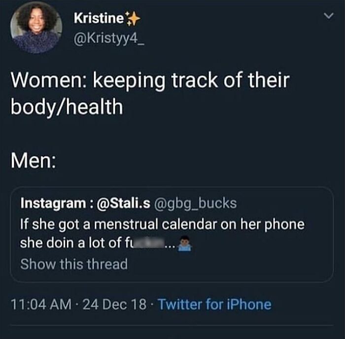 Women Who Track Periods Are Promiscious