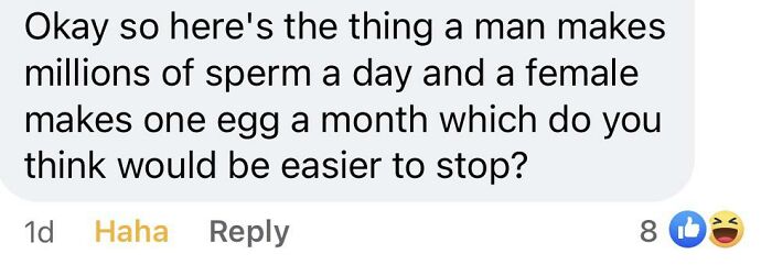 In A Thread About Birth Control For Men We Got This Lovely Gem