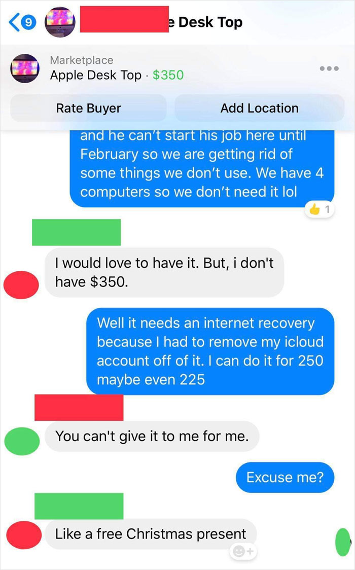 She Wants Me To Give Her An Apple Desktop For Free For Christmas