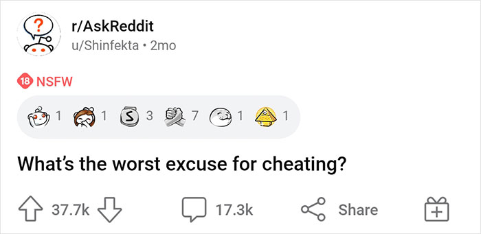 people share worst excuses for cheating 31