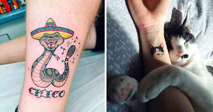 100 Adorable Pet Tattoos People Got To Immortalize Their Best Chums
