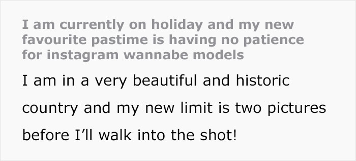 Person Has Had Enough Of Influencers Treating Public Spaces Like Their Private Studio, Dedicates Vacation To Ruining Their Photos Person Has Had Enough Of Influencers Treating Public Spaces Like Their Private Studio, Dedicates Vacation To Ruining Their Photos