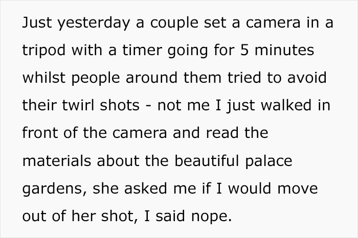 Person Has Had Enough Of Influencers Treating Public Spaces Like Their Private Studio, Dedicates Vacation To Ruining Their Photos Person Has Had Enough Of Influencers Treating Public Spaces Like Their Private Studio, Dedicates Vacation To Ruining Their Photos
