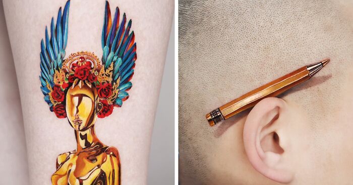 30 Dazzling Golden Tattoos Made With Precision By Manhattan-Based Tattoo Artist