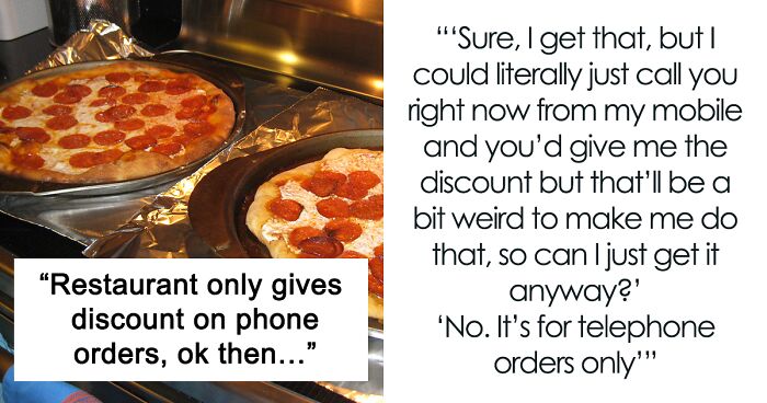 Customer Calls This Restaurant In Front Of Staff When They Said The Discount Applies Only To Phone Orders
