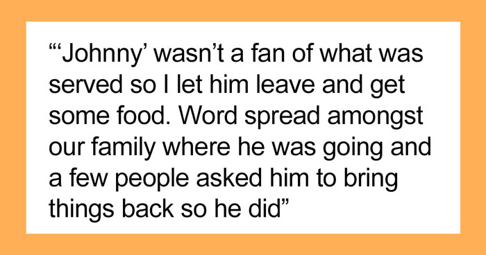 Parent Took Online Wondering Whether They’re Indeed A Jerk For Letting Their 22-Year-Old Bring Fast Food To A Wedding