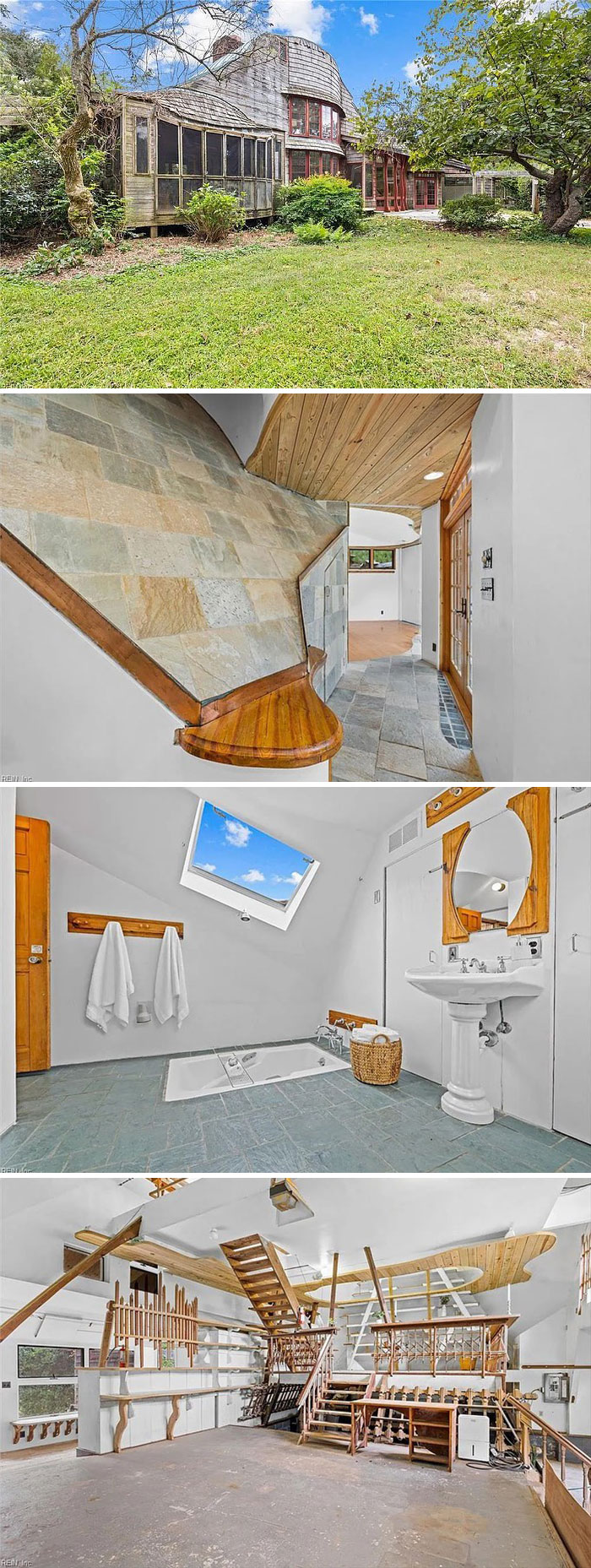 I Am Baffled By This House. The Wavy Wood Has Me Super Confused. As Does The Last Picture… Also #deathtraptub
