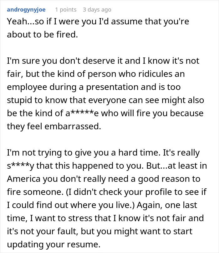 Woman Sees Supervisor Write Mean Things About Her Presentation On A Call, Calls Them Out Woman Sees Supervisor Write Mean Things About Her Presentation On A Call, Calls Them Out