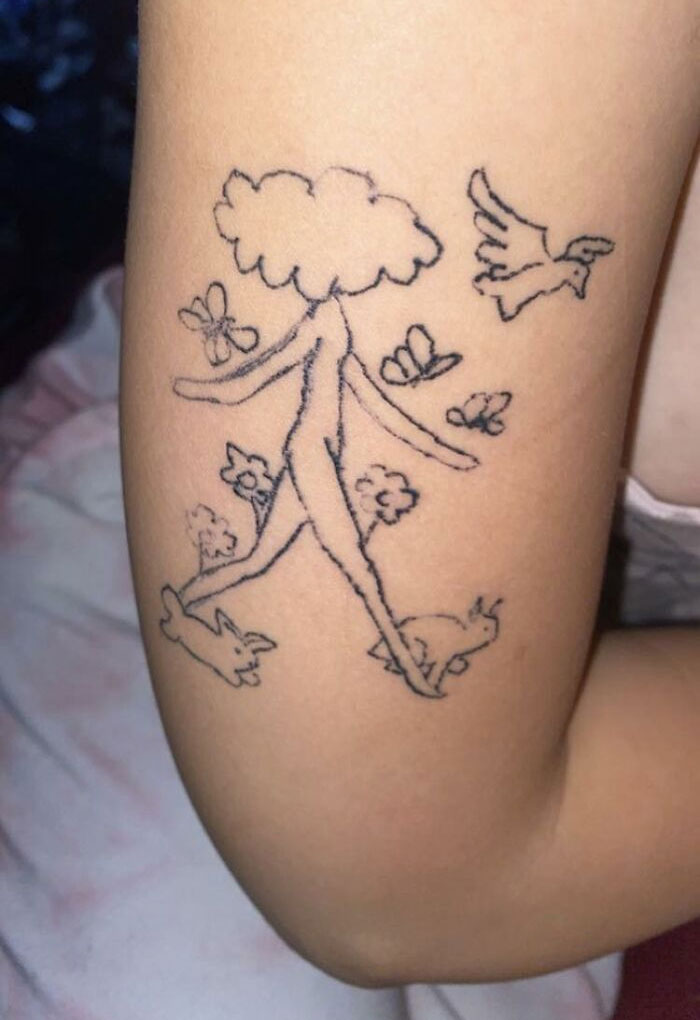 Hello Lovely People, This Is My Horrid Tattoo! Roast It In The Comments Before My Coverup Appointment On The 28th!! (Be Harsh Hahah)