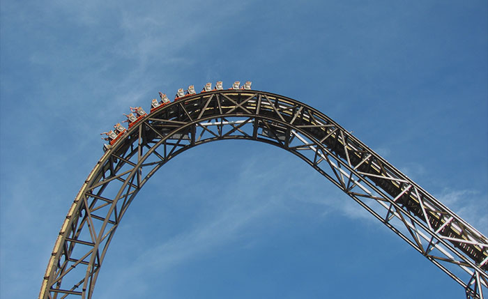Goliath Ride At Six Flags New England, Massachusetts