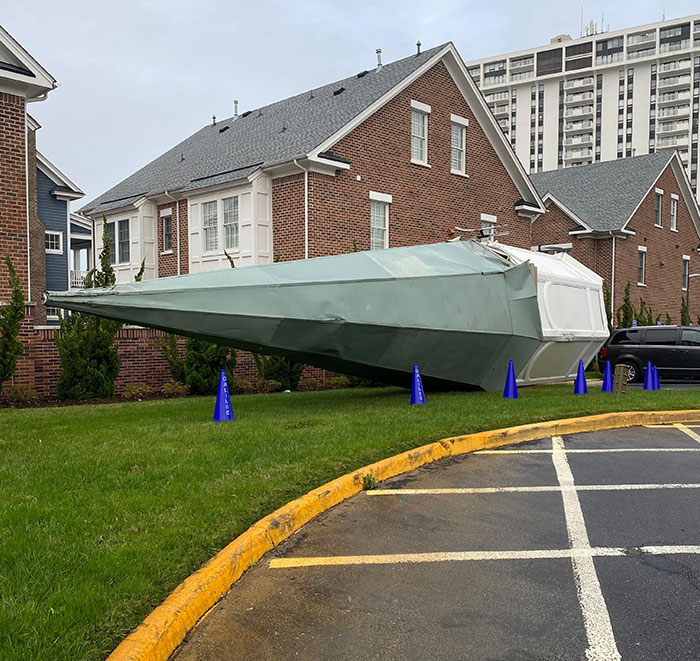 A Church Steeple Blew Off During A Storm Last Night