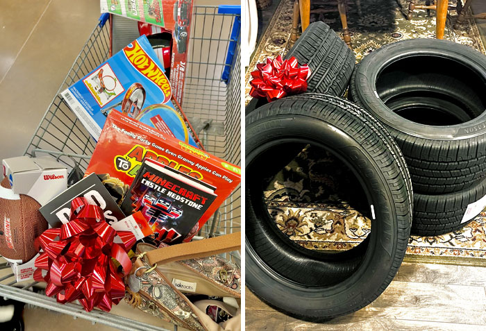 I Adopted A Family This Christmas. They Couldn't Afford A $12 Matchbox Car For Their Son. When I Saw Their Car Had Bald Tires And Missing Lugs, I Decided To Help Them Out Too