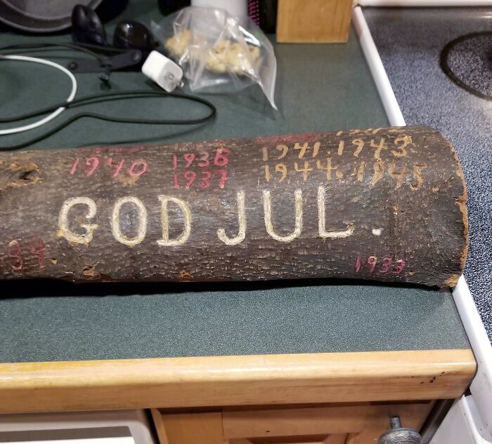 This Christmas Log That Has Been Passed Down In Our Family Since 1933