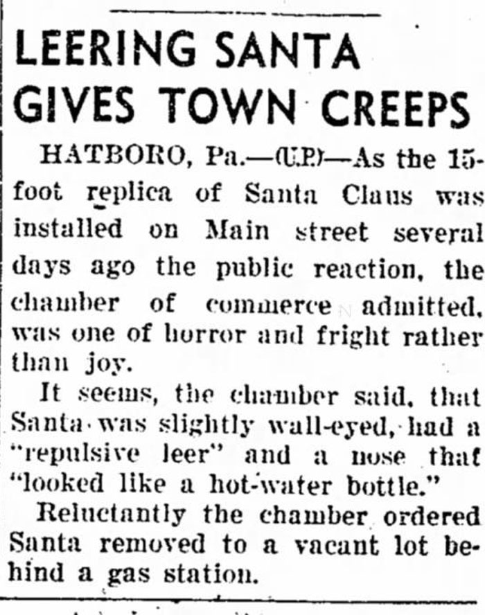 To Be Honest, This Sounds Like My Kind Of Christmas. (Bakersfield Californian 1948)