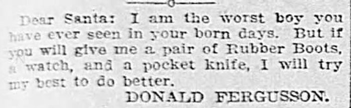 I Like That Donald Refused To Make Any Promises. (Richmond Dispatch 1900)