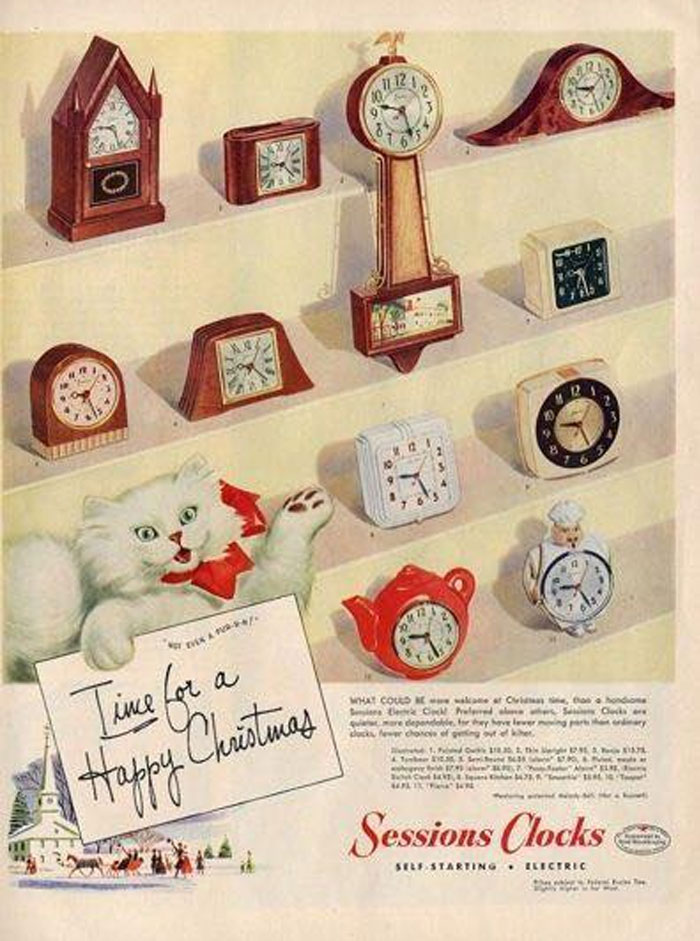 Today’s Vintage Ad With Unexpected Cats. It’s Christmas Time!