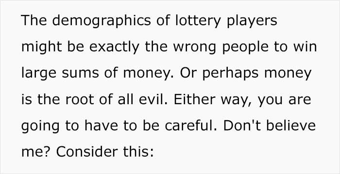 The Dark Side Of Winning The Lottery: Person Shares Examples Of How Winning Big Can Ruin Your Life The Dark Side Of Winning The Lottery: Person Shares Examples Of How Winning Big Can Ruin Your Life
