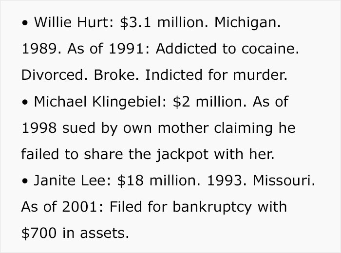 The Dark Side Of Winning The Lottery: Person Shares Examples Of How Winning Big Can Ruin Your Life The Dark Side Of Winning The Lottery: Person Shares Examples Of How Winning Big Can Ruin Your Life
