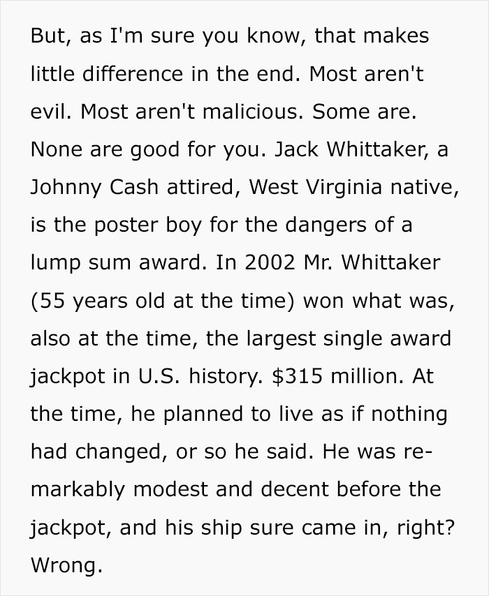 The Dark Side Of Winning The Lottery: Person Shares Examples Of How Winning Big Can Ruin Your Life The Dark Side Of Winning The Lottery: Person Shares Examples Of How Winning Big Can Ruin Your Life