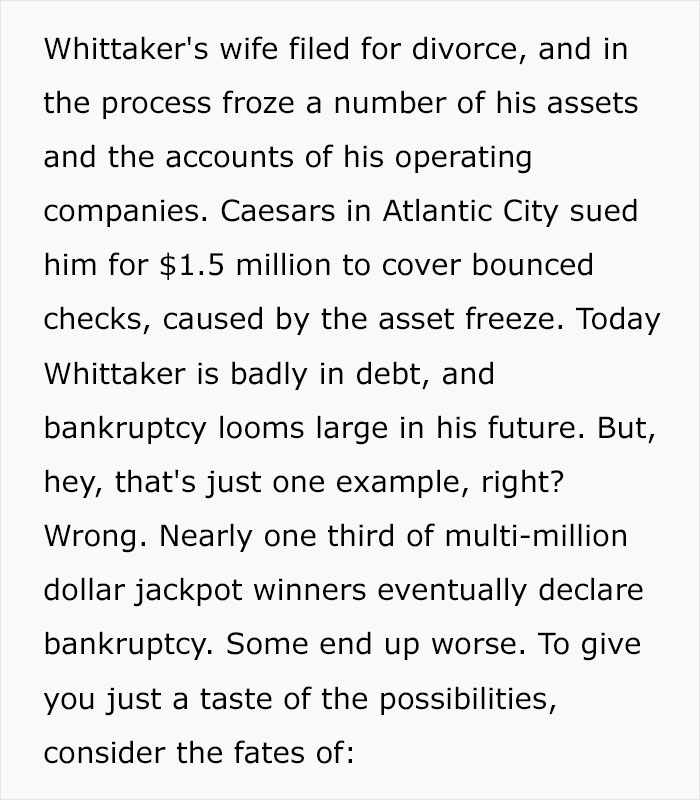 The Dark Side Of Winning The Lottery: Person Shares Examples Of How Winning Big Can Ruin Your Life The Dark Side Of Winning The Lottery: Person Shares Examples Of How Winning Big Can Ruin Your Life