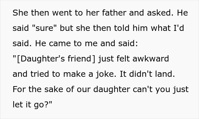Mother banned daughter's only friend from home after making awkward jokes about her weight