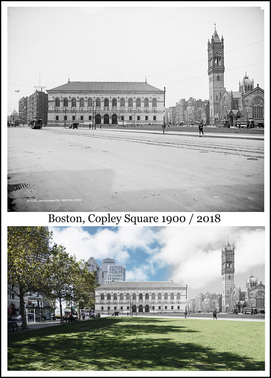 Boston, Copley Square 1900 / 2018