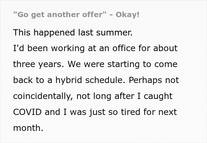 Burned-Out Employee Asks For A Pay Raise, Is Told To ‘Go Get Another Offer’ And He Maliciously Complies Burned-Out Employee Asks For A Pay Raise, Is Told To ‘Go Get Another Offer’ And He Maliciously Complies