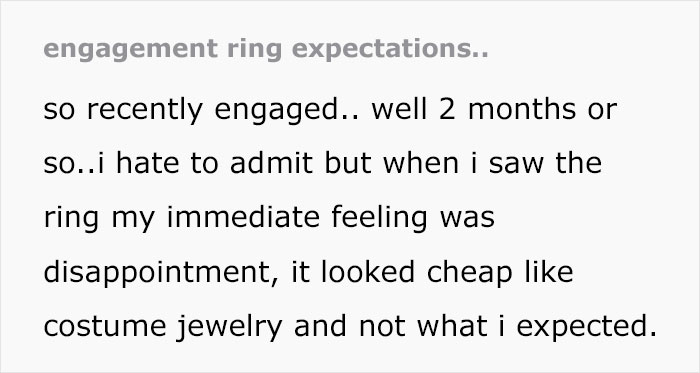 “I Know He Can Afford So Much More”: Woman Checks Her Engagement Ring’s Hallmark And Finds Out That It’s “Cheap”