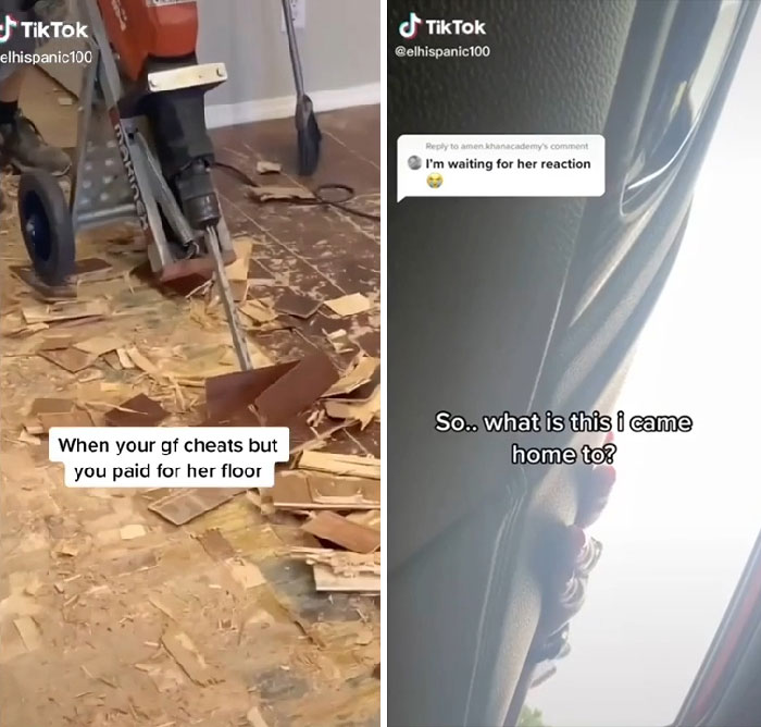 Guy Gets Cheated On So He Removed His Ex’s Floor Since He Payed For It