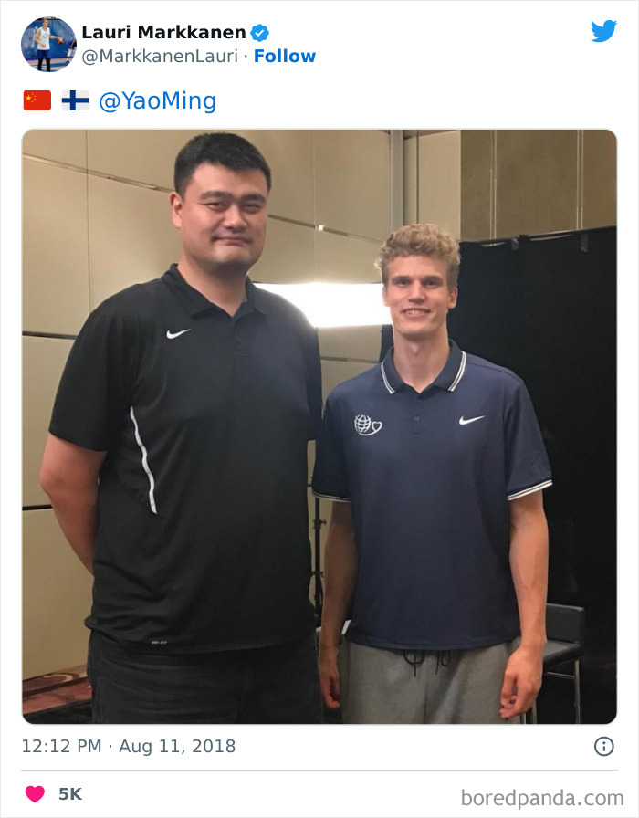 Yao Ming And Seven Foot Tall Guy
