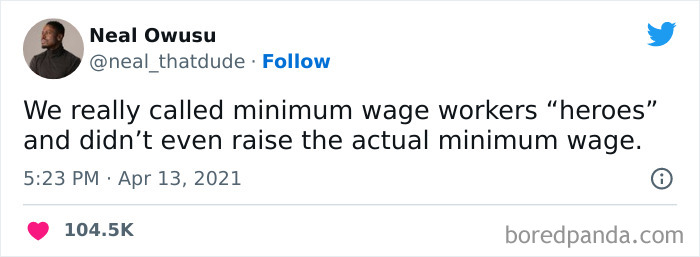 The Minimum Wage Workers Called "Heroes" But