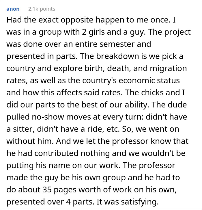 “Ignored”: Student Is Left To Do An Entire Group Project On Her Own Because Nobody Cares, Pulls Petty Revenge To Teach Them A Lesson “Ignored”: Student Is Left To Do An Entire Group Project On Her Own Because Nobody Cares, Pulls Petty Revenge To Teach Them A Lesson