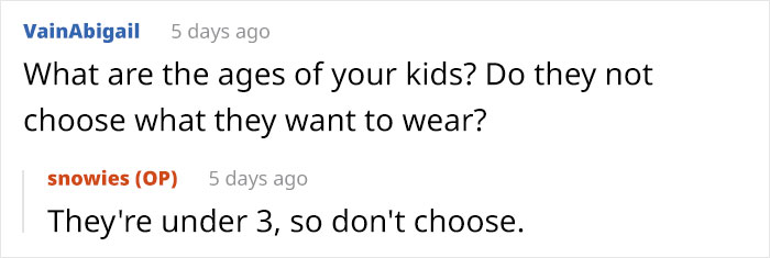 Mom Asks The Internet For Advice After Her MIL Starts Policing The Clothes She Gave Her Grandkids Mom Asks The Internet For Advice After Her MIL Starts Policing The Clothes She Gave Her Grandkids