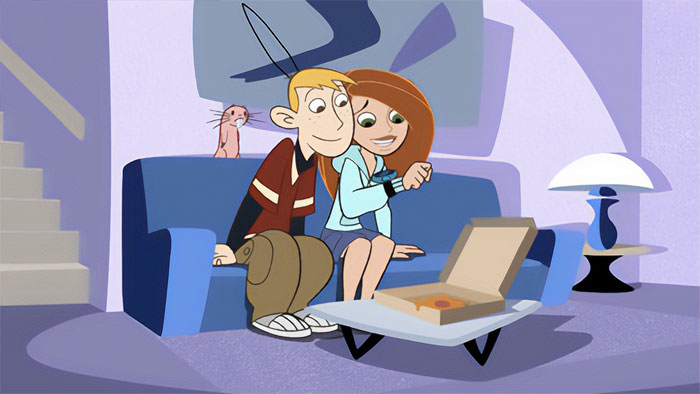 Kim And Ron looking at watch from Kim Possible