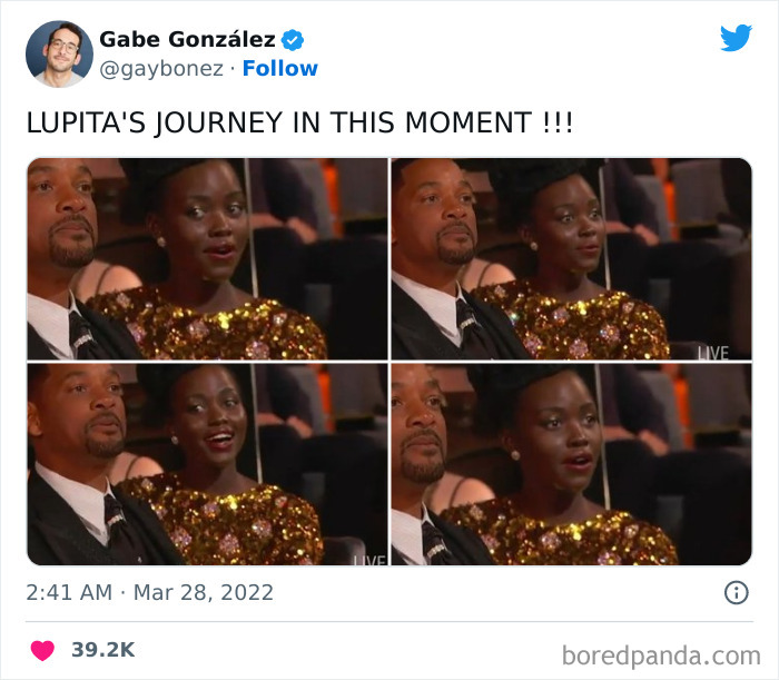 The Way Lupita Nyong'o Reacted To The Oscars Slap Was Quite Relatable