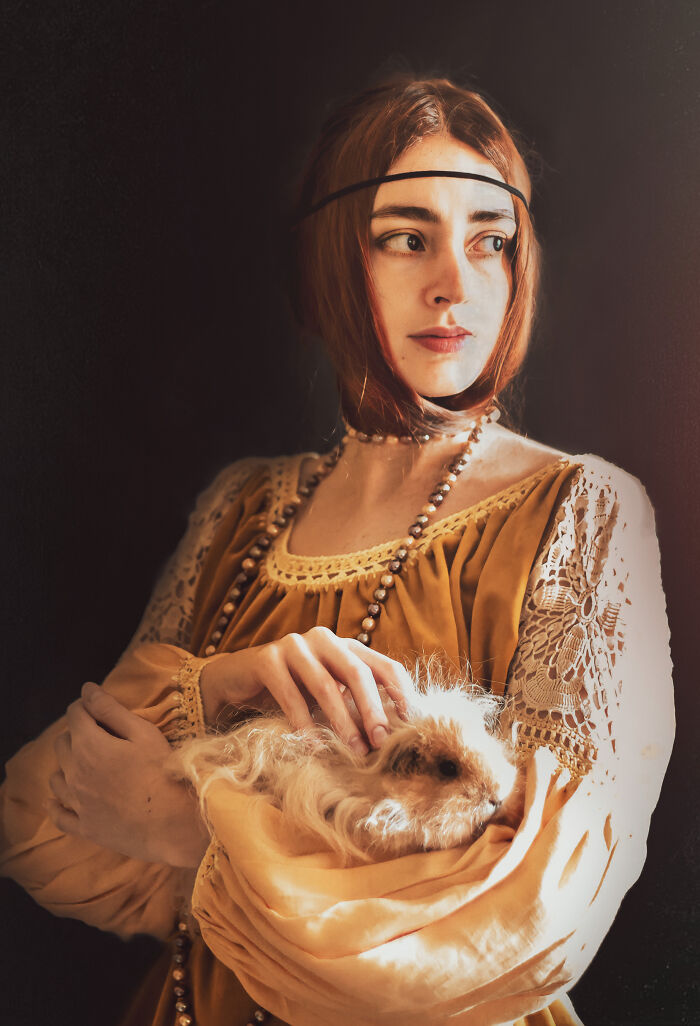 A Lady With A Guinea Pig