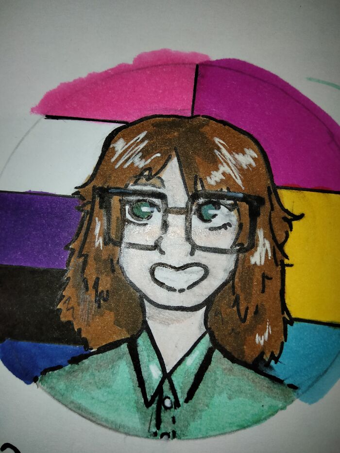 I Drew This Before I Got My Hair Cut Short Lol So I Look A Bit Different Now-