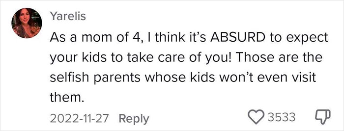 "Have Fun In Your Nursing Home": Childfree Woman Gives People A Reality Check On Their Reasons For Having Kids