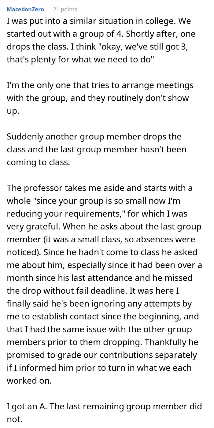 “Ignored”: Student Is Left To Do An Entire Group Project On Her Own Because Nobody Cares, Pulls Petty Revenge To Teach Them A Lesson “Ignored”: Student Is Left To Do An Entire Group Project On Her Own Because Nobody Cares, Pulls Petty Revenge To Teach Them A Lesson