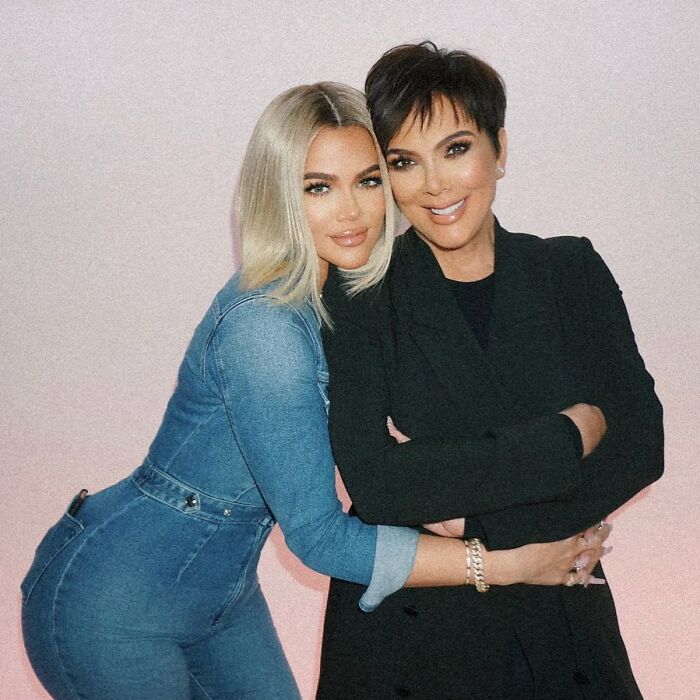 Khloé Kardashian With Her Mother Kris Jenner