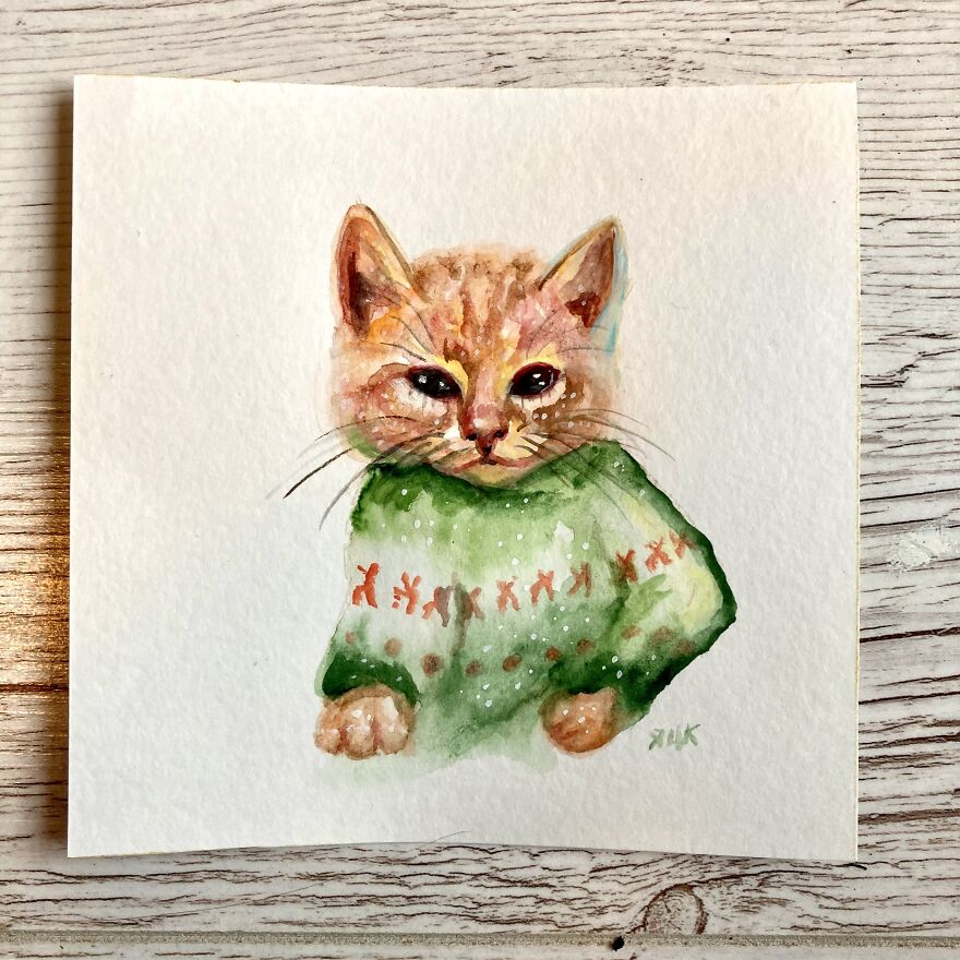 I’m An Artist And I Create Small Animal Paintings (10 Pics)