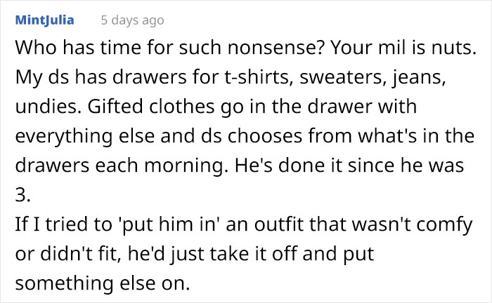 Mom Asks The Internet For Advice After Her MIL Starts Policing The Clothes She Gave Her Grandkids Mom Asks The Internet For Advice After Her MIL Starts Policing The Clothes She Gave Her Grandkids