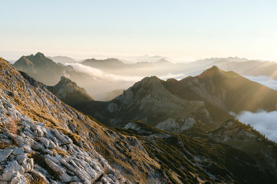 Sunrise Hike In The Ammergauer Alpen Germany